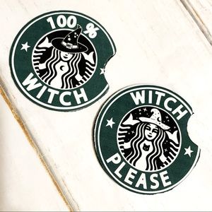 2/$15 Witch please Mermaid  Coasters